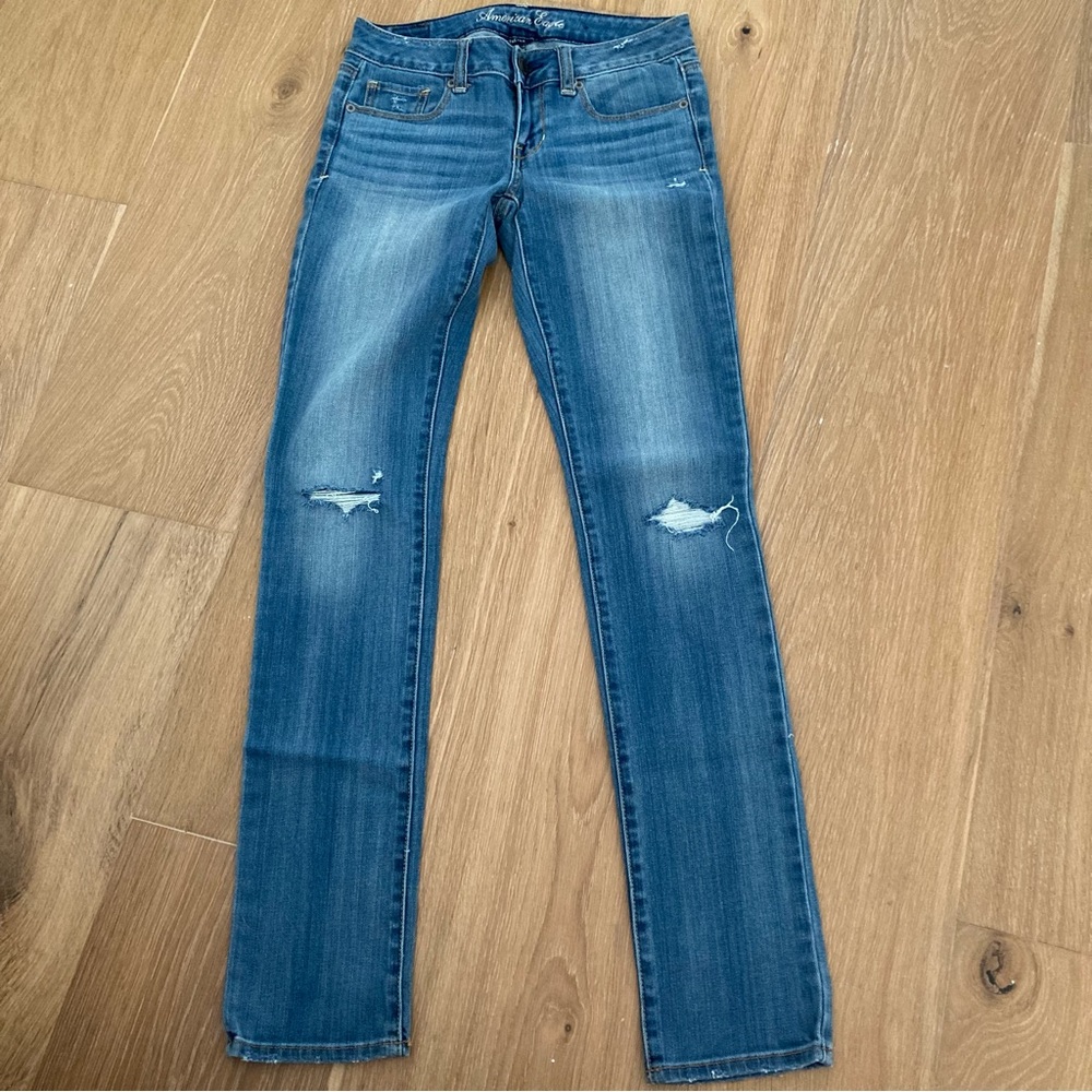 American Eagle Outfitters Blue Straight Leg Jeans
